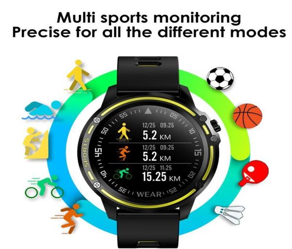 2019 neue L8 IP68 wasserdichte Smartwatch EKG Herzdruck Multi-Übungsmodus Smart-Armband3864784