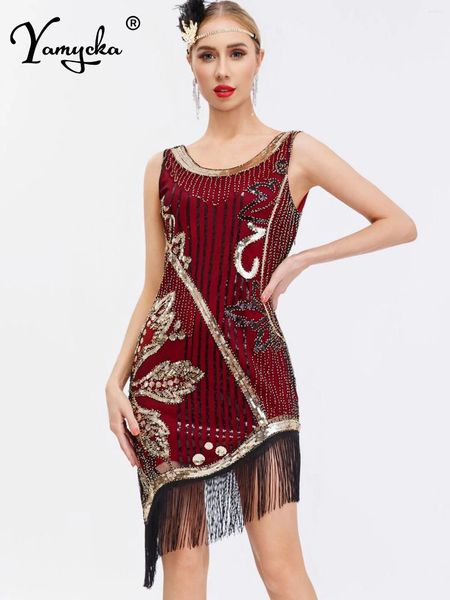 Sıradan Elbiseler Seksi Vintage Kırmızı Pullu Yaz Mini Kadın Lüks Latin Dans Partisi Elbise Zarif Kulüp Bodycon Akşam Vestidos