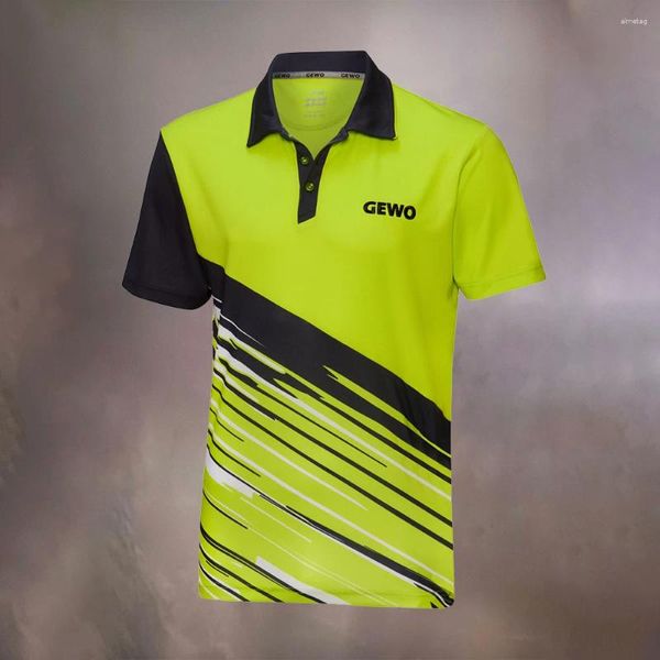 Polo da uomo 2024 Summer Fitness Training Ultra sottile Quick Dry Manica corta Badminton Tennis traspirante