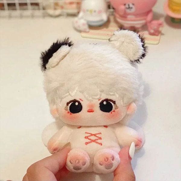 Sınırlı 10 cm sevimli mini peluş bebek oyuncak özellik yok kawaii beyaz köpek pamuk pamuk peluşlar doldurulmuş koleksiyon hediyesi 240403