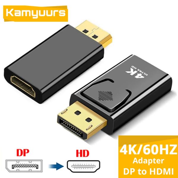 4K 60 Hz DP an HDMI-Adapter männlich zu weiblichem DisplayPort zum HDMI-Konverter-Anzeigeport zum HDMI-kompatiblen Anschluss für den PC-Monitor