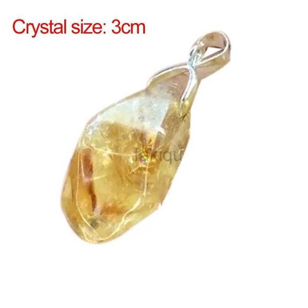 Masaj Taşları Kayalar Doğal Brezilya Citrine Charm Lavanta Kolye Şifa Kristalleri DIY Mücevher Yapma Kolye Bir Deri Halat 240403