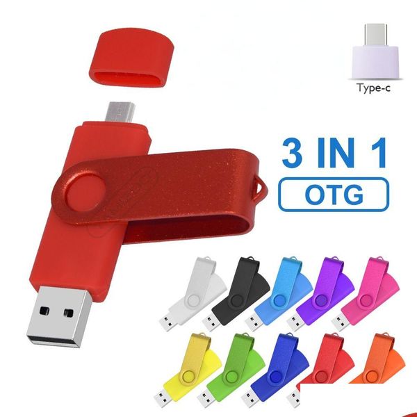 Mobiltelefonspeicherkarten USB -Stick benutzerdefinierte Farbfarb OTG 2.0 Flash -Laufwerk 8 GB 16 GB 32 GB 64 GB 128 GB Stift Hochgeschwindigkeit Pendrive für Smart -Laptop OTVRs