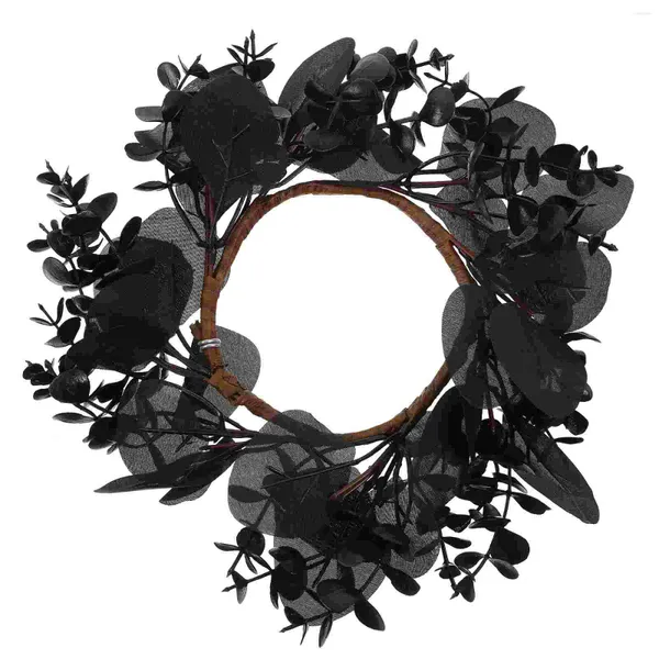 Fiori decorativi Halloween Halloween Anello nero Black Pumpkin Ornaments Atmosfera horror decorazione per la casa per il muro