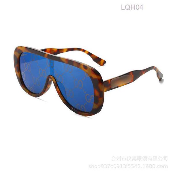 Designer luxuriöse Sonnenbrille Neues großes Rahmen verbundenes Stück Volltext Mode Sonnenbrille für Frauen Highend Sense Sun Protection Trend Personalisierte Sonnenbrille l8ox