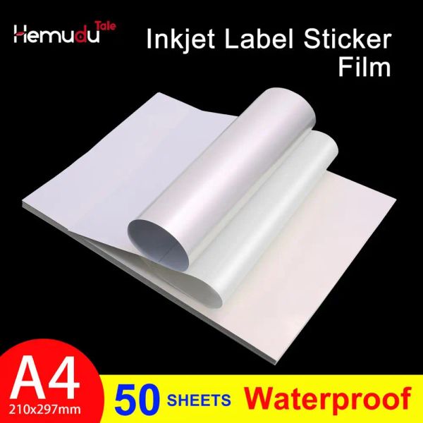 Suprimentos 50 folhas A4 Impressora a jato de tinta Copiadora Artamento Filme Autal adesivo Rótulo de filme fosco de superfície folha de filme