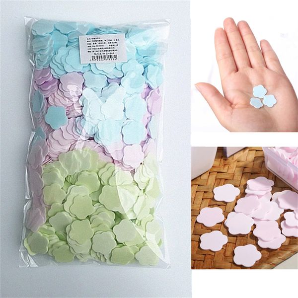 sapola di carta sapone portatili per vasca da bagno lavaggio di sapone usa e getta mini viaggiatore di fiori profumato sapone per la lavaggio a mano petale