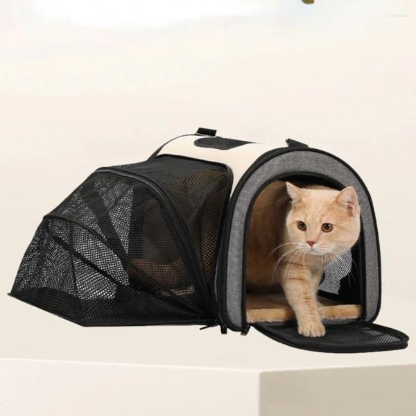 As transportadoras de gatos viajam de mochila de gatos exclusivos malha de ombro grande ombro transportando bolsa de cachorro portátil girl mochila para gato acessórios para animais de estimação