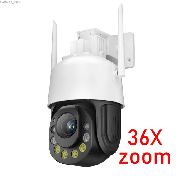 Другие камеры видеонаблюдения 5 -мегапиксель на открытом воздухе PTZ Wi -Fi 4G камера 36x Zoom HD беспроводная IP -камера Max 120M Night Vision Detection Двухстороннее аудио ICSee Y240403