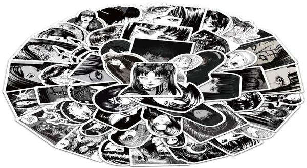 50 Stück Set Poster Kleine wasserdichte Skateboard-Aufkleber Horror Anime Film Comics Für Notebook Laptop Flasche Helm Autoaufkleber PVC 3542232