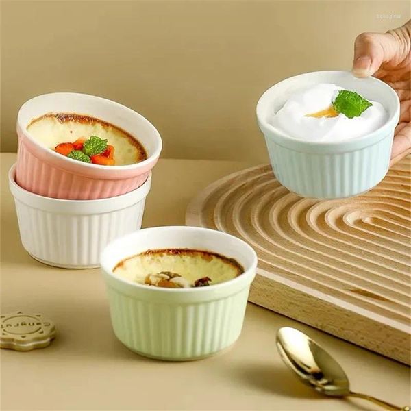 Миски керамическая чаша для выпечки Shufulei, устойчивая к высоким температурам, десертный пудинг, 3,5 дюйма, бытовая духовка для детского яйца на пару