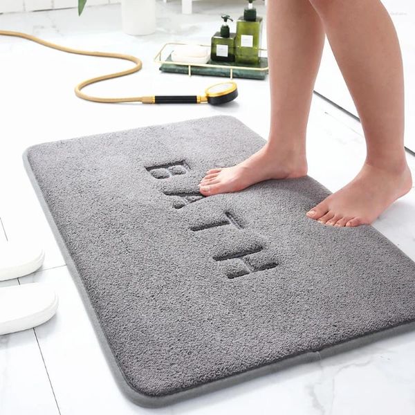 Tapetes anti -slip tapete faux cashmere memória espuma de espuma de carpete de coral lã super absorvente piso cozinha sala de estar banheiro