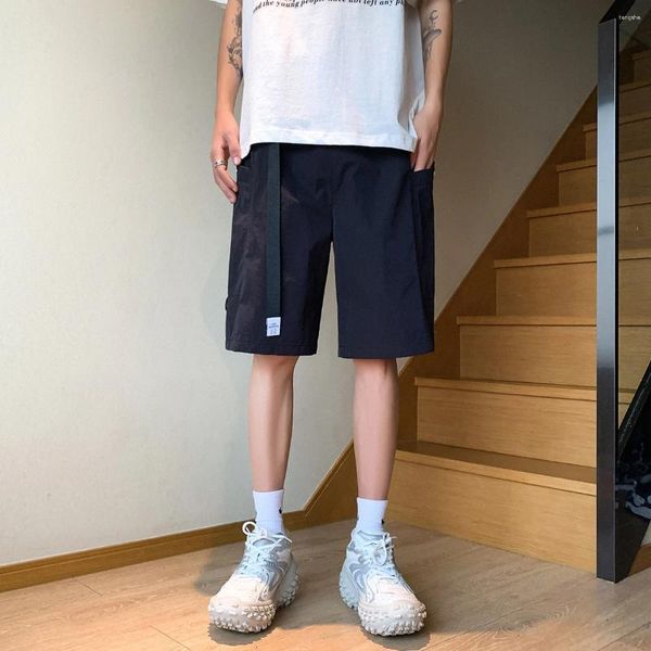 Abbigliamento casual per gambe da uomo Shorts Shorts Summer Corea del Sud Oversize Oversize Solid Simple Sport Pants sciolti
