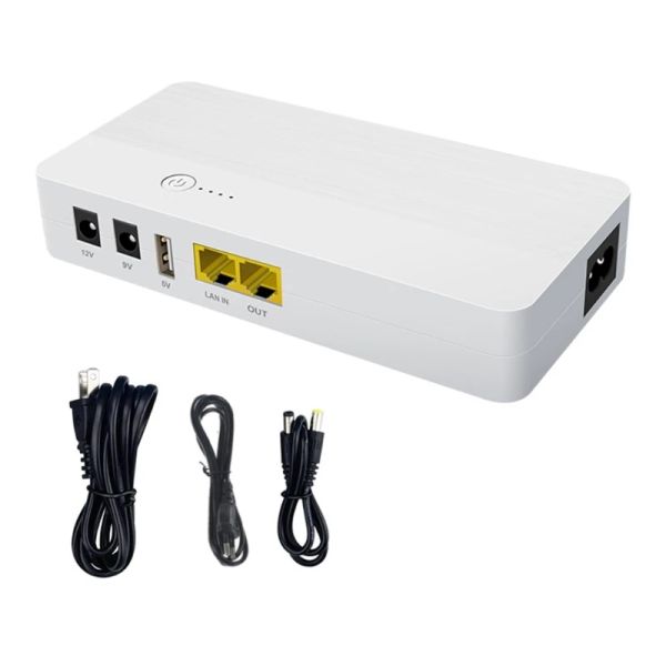 UPS ununterbrochene Stromversorgung Mini Battery Backup POE 24 V mit DC5.5x2,5 mm bis DC5.5x2.1mm Netzkabel für Router