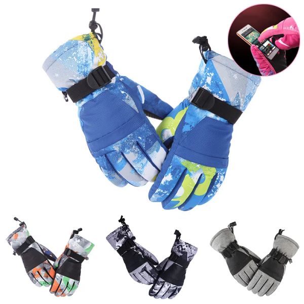 Guanti guanti invernali guanti in pile guanti caldi impermeabili donne uomini bambini snowboard guanti da neve guanti esterno guanti touch screen mitten