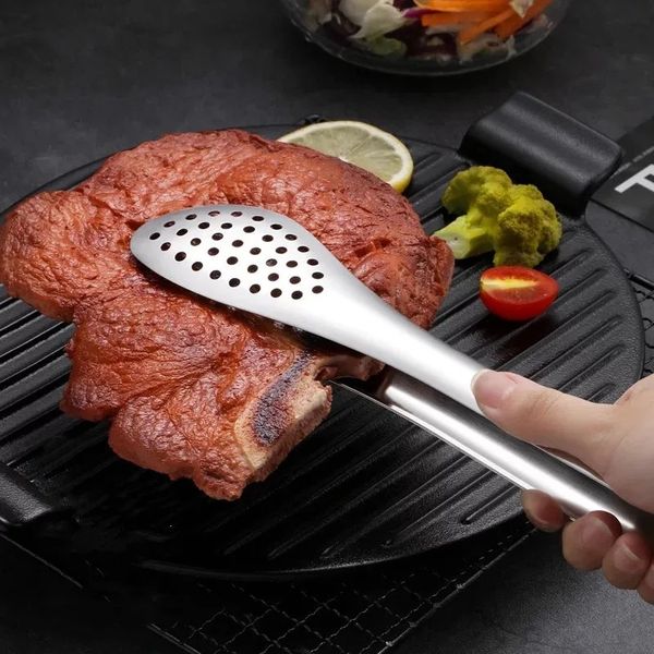 2024 Curvões de bico de bife de aço inoxidável alimentos pinças de cozinha utensílios de cozinha ferramenta de cozinha buffet anti calor pão pão utensílios de braçadeira de massa para churrasco