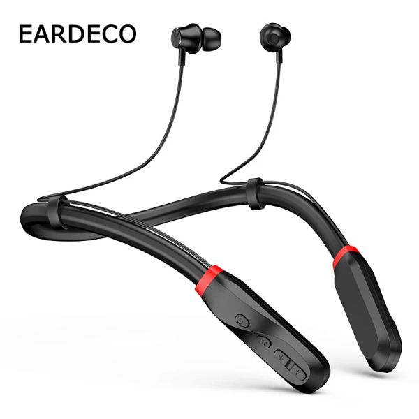 Fones de ouvido eardeco 1000mAh Bluetooth fone de ouvido com fones de ouvido sem fio magnéticos 5.1 Sport Music Headset estéreo hifi à prova d'água