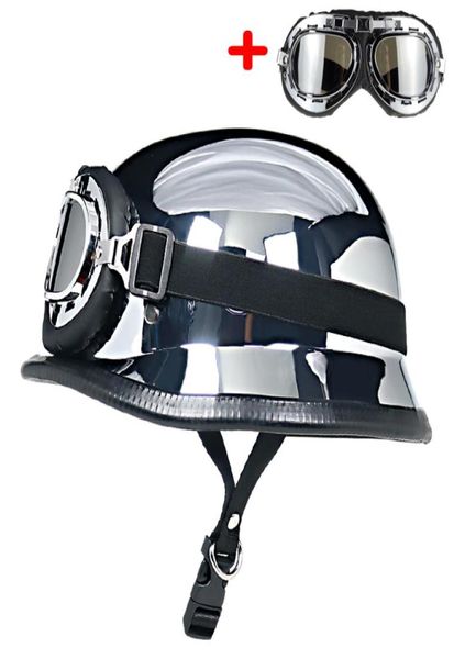 Capacete de motocicleta estilo alemão da segunda guerra mundial, capacetes de rosto aberto, retrô, cascos para moto4520054