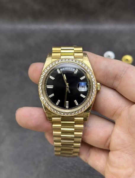 2024 QC Versão correta nova versão 18K Rose Gold Diamond Bezel 228348 Dial 40mm Moda automática Menina Men's Watch Wristwatch Date Date Date