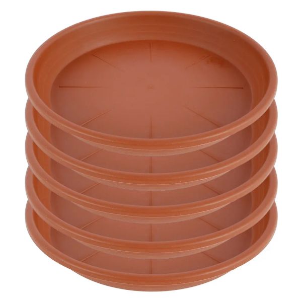 5pcs Neue haltbare Plastikpflanzenunter Untertasse 15/25/30 cm runde Tropfpflanzentabletts Blumentopf Innen im Freien Hausgarten Vorräte