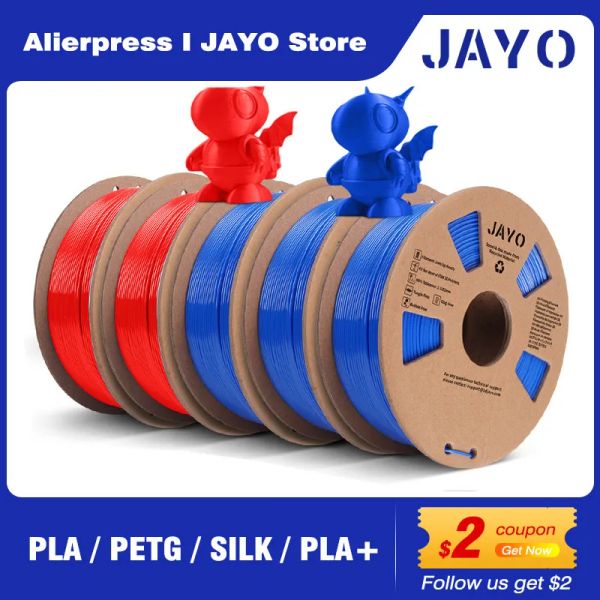 Setzen Sie Jayo PLA/PETG/Seide/PLA+/Holz/Regenbogen/ABS/TPU 3D -Druckerfilament 1,75 mm 5Roll 3D -Druckmaterial für 3D -Drucker3d Stift