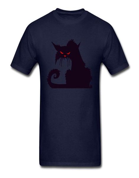 2020, новинка, дизайнерская футболка с черным котом для мужчин, забавная футболка с принтом «Злой мультфильм», Хэллоуин, хлопковая ткань с короткими рукавами5502889