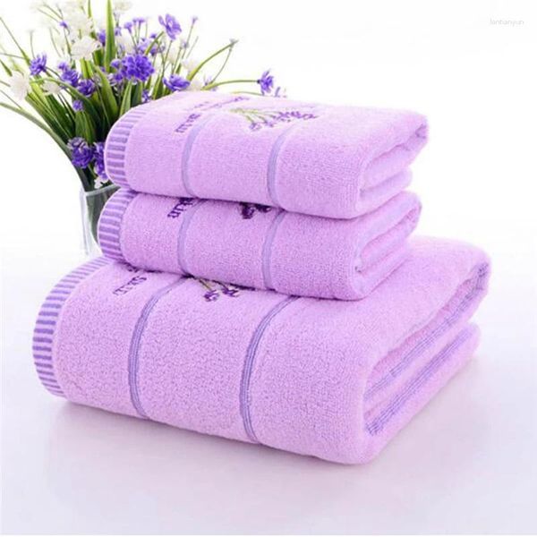 Asciugamano di lavanda in cotone Faccia morbida Assorbente Amore romantico Amore per bambini Bamily Gift Accesso del bagno 34 74 cm