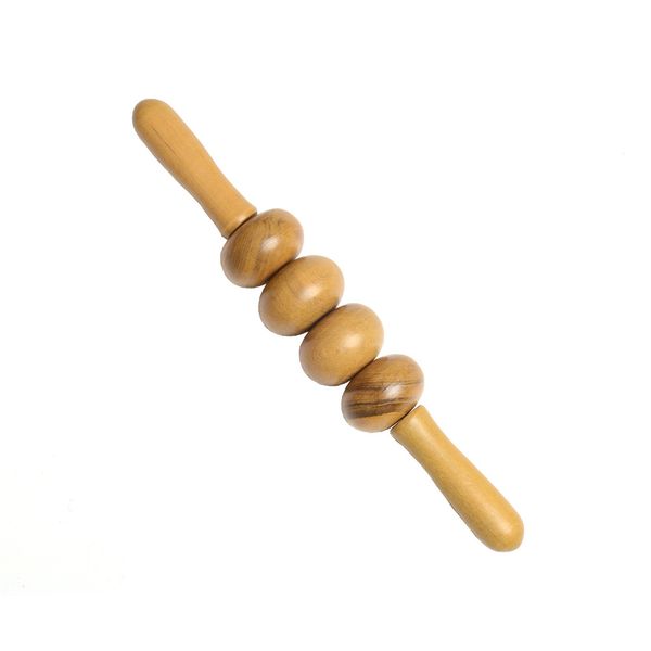 Holzmassage Stick Mahagoni Massage Roller Hühnerflügel Holzhände Hölzer Bauchbauchkugel klein zurückdrehen