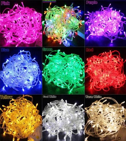 10 млн. Светодиодные светодиодные струны с ночным светом с использованием useu ac220110v 9 цветов фестикульными лампами Водонепроницаемые наружные огни Garland Party9133712