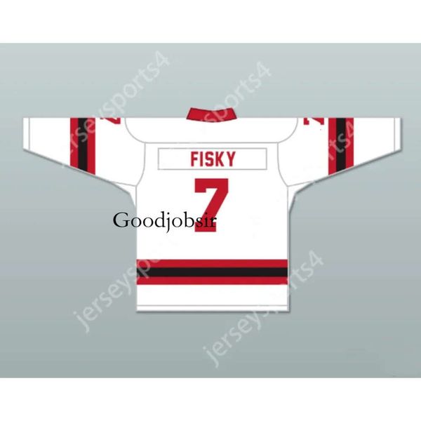 Gdsir Custom WHITE FISKY 7 LETTERKENNY Ирландская альтернативная хоккейная майка НОВЫЙ Top Ed S-M-L-XL-XXL-3XL-4XL-5XL-6XL