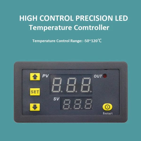 AC110 220 V Sondenleitung 20A Digitale Temperaturregelregel LED -Anzeige Thermostat mit Wärme-/Kühlungsteuerungsinstrument