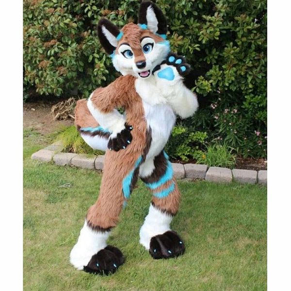 2024 Vendite calde Cute Fox Husky Dog Wolf Mascot Costume Carnival Party Stage Performance Dress per uomini Women Halloween Costume