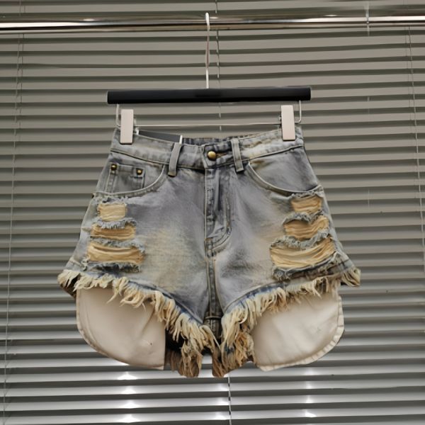 Designer -Shorts Frauen Shorts Damen Jeans High Tailled Fransed Edge Denim Shorts Damen Sommer Dünne koreanische Stil Millennial Spicy Girl Schlagen eine Linie heiße Hosen