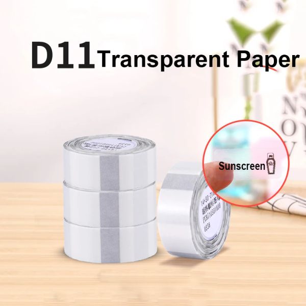 Stacheln Niimbot Thermische transparente Drucker Papier wasserdichte ölproof weiße küchenkosmetik name datum preisetiketten für d11 drucker