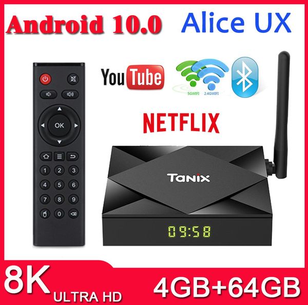 Nova caixa de tv tx6s android 100 h616 4gb 64gb 24g 5g wifi bt conjunto superior box5674841