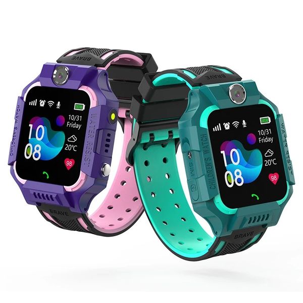 Q19 Crianças Crianças Smart Watch Phone IP67 CARTÃO SIM SIM SEMPELHO 2G LBS Câmera de rastreador SOS Local Lembrete Lembrete Anti-Lost