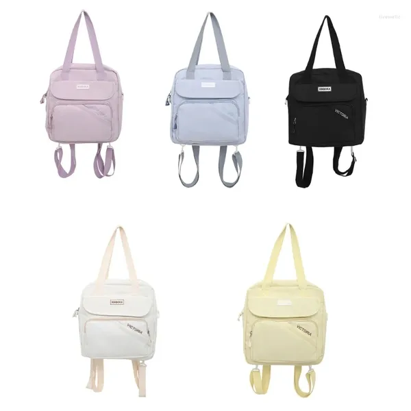 Bolsas escolares l5ya backpack de nylon de mochila conveniente para estudantes espaçosos e fáceis de transportar