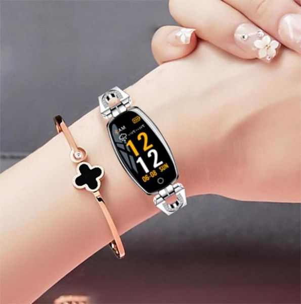 H8 Smart Watch Women 2019 Monitoraggio della frequenza cardiaca impermeabile Bluetooth per Android IOS Fitness Bracciale Smartwatch2916579