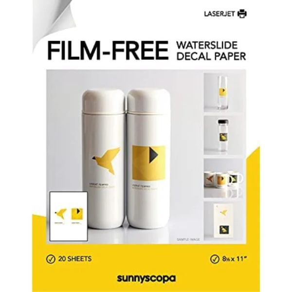 Papierfilm kostenlos Multi -Verwendung -Paket Personalisiertes Laserdrucker Wasserrutsche Transfer DIY Benutzerdefinierte Wassergleitenabziehbilder