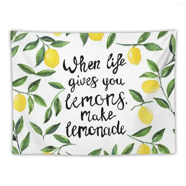 Wandbehänge Wenn das Leben dir Zitronen gibt, mach Limonade!Wandteppich, Wanddekoration, Dekoration für Schlafzimmer