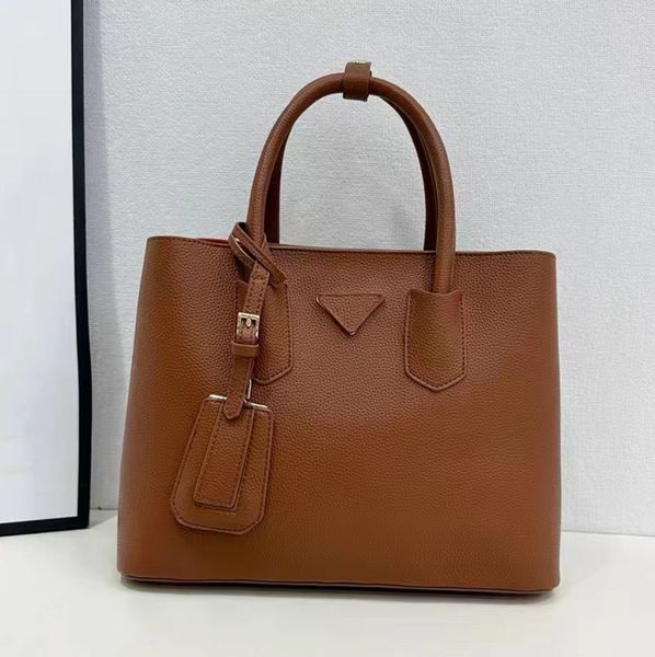 Designer Milano classico tote bag la borsa in pelle in pelle femminile uomo ad alta capacità valigette di colore solido scompartimento interno di grande capacità