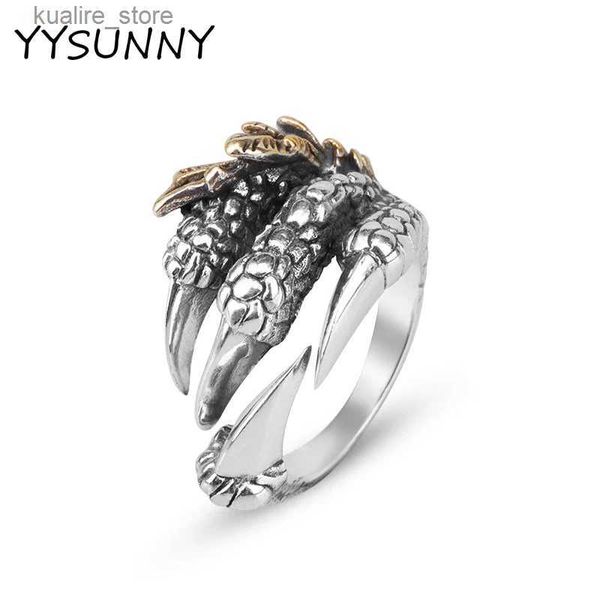 Cluster Rings Yysunny Vantage Ring Ring Claw Man Woman Punk Hip Hop Открытие регулируемых модных личностных колец L240402