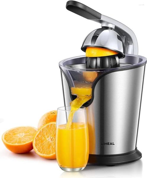 Juicers Citrus Citrus Juicerange Juicer com alça de borracha e dois tamanhos de cartuchos de suco 160 Waquiet Motor