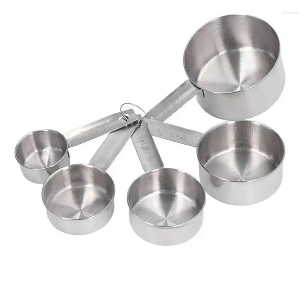 Scolle di caffè Scoop da 5 pezzi da 5 pezzi in acciaio inossidabile impilabile tazze di misurazione con cucina cucina cucina cucina cucchiai tazza
