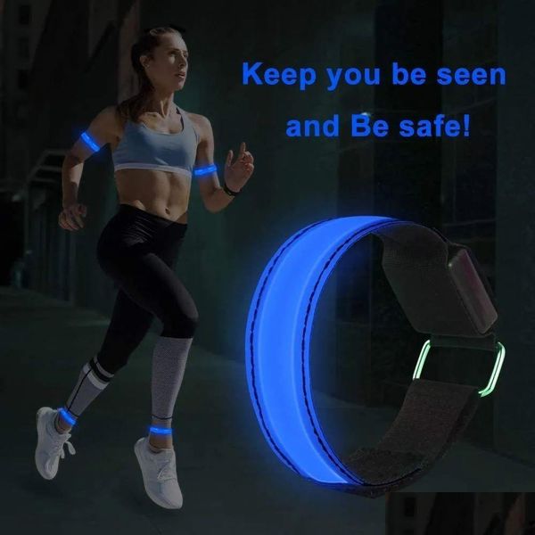 LED Toys Gitter Luminous Arm mit Outdoor Sport Cycling Safety Warning Atmosphäre Armband Jubeln Requisiten Bar Festival Supplies Dr. Dhhme