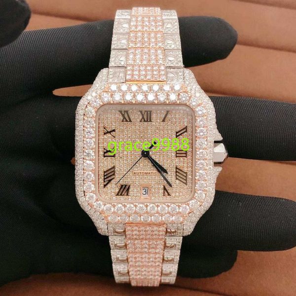 Großhandel Luxus Hip Hop Gold Plated Hip Hop Micro Diamond Watch Schmuck Männer Handgelenk Digitale Quarzuhren
