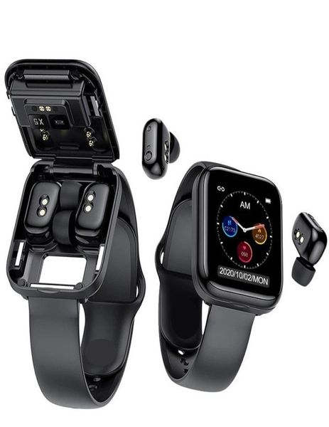 Новейшие 2 в 1 Smart Watch с наушниками Wireless TWS наушники X5 монитор пульта для наушников Полный сенсорный экран Music Fitness Smart5421964