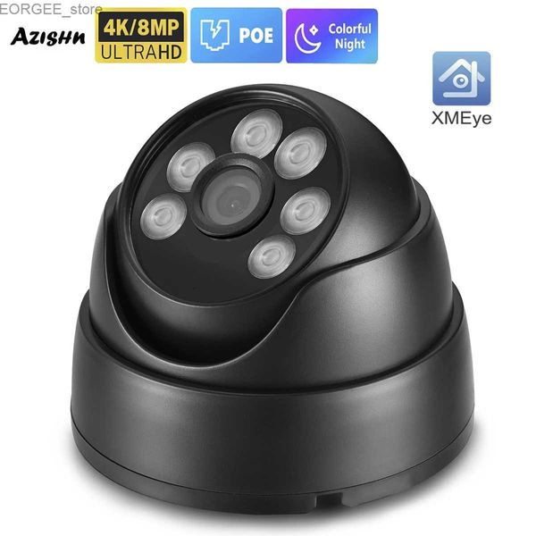 Outras câmeras CCTV Full Color 4K 8MP IP Câmera de áudio Poe ao ar livre H.265 Onvlf Dome de metal cctv interno CCTV Ampla angular de 2,8 mm 5mp Câmera de segurança 4MP XMEYE Y240403