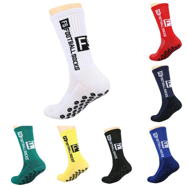 Sports Sports Anti Slip Slip Silicone Bottom Grip Socks Soccer Sock Men Mulheres Treinamento profissional Executa