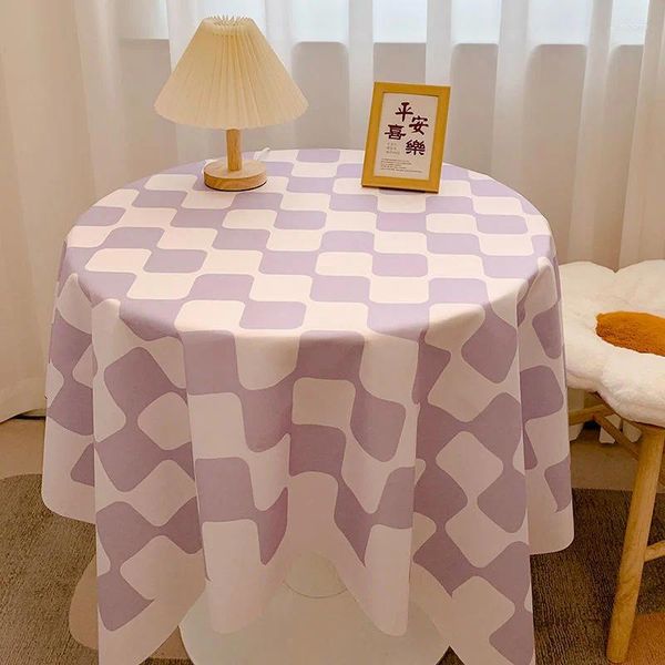 Tabela de mesa Retângulo de toalha de mesa macia Fácil de tomar cuidado Não facilmente danificado decorar material confortável
